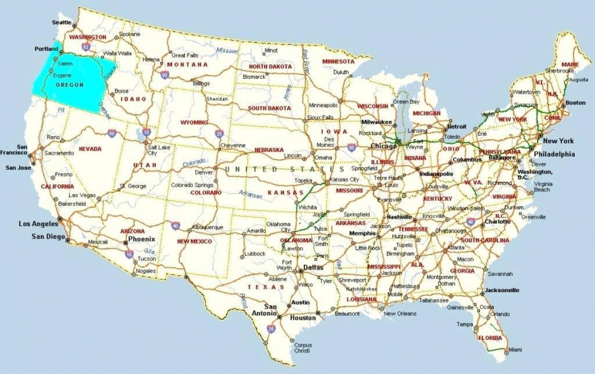 mapa Portland Oregon, spojené státy americké