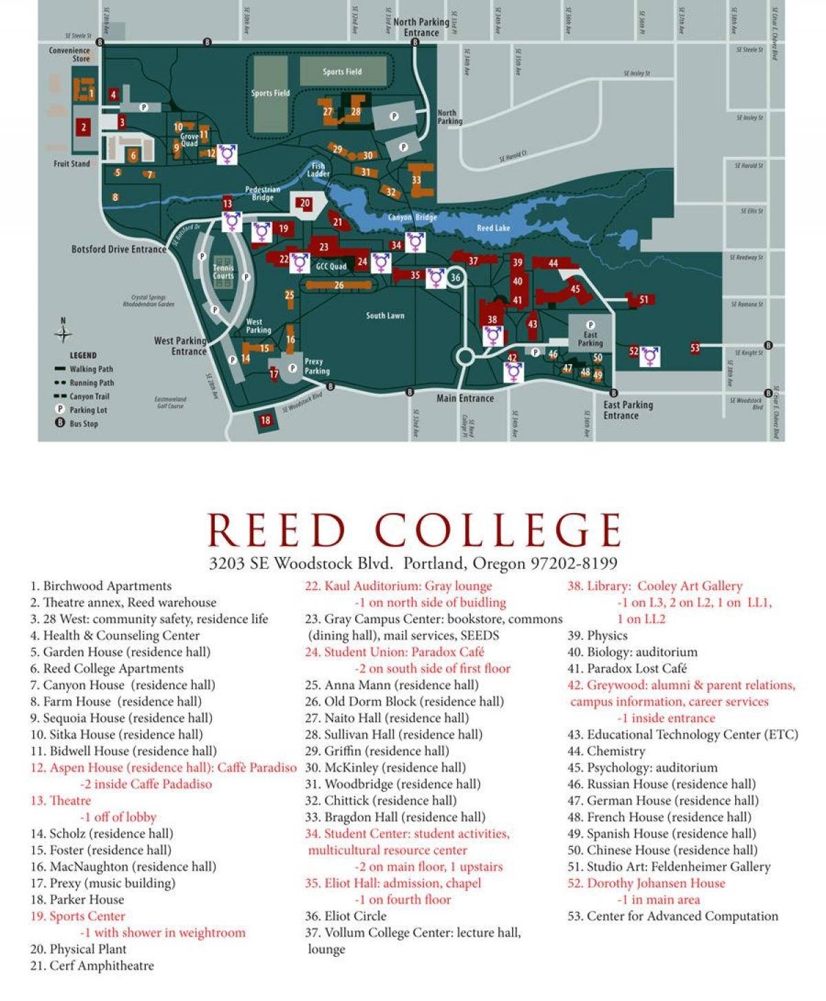 mapa reed College