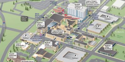Legacy Emanuel nemocnice mapě