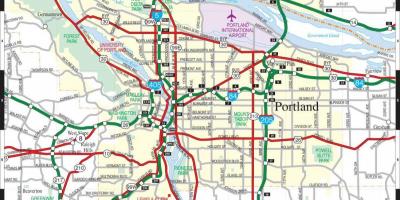 Mapa Portland nebo oblasti