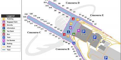 Mapa Portland mezinárodní letiště